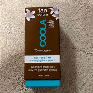 New in box COOLA Brown and Blue Suncare & Tanning serum 1.7oz